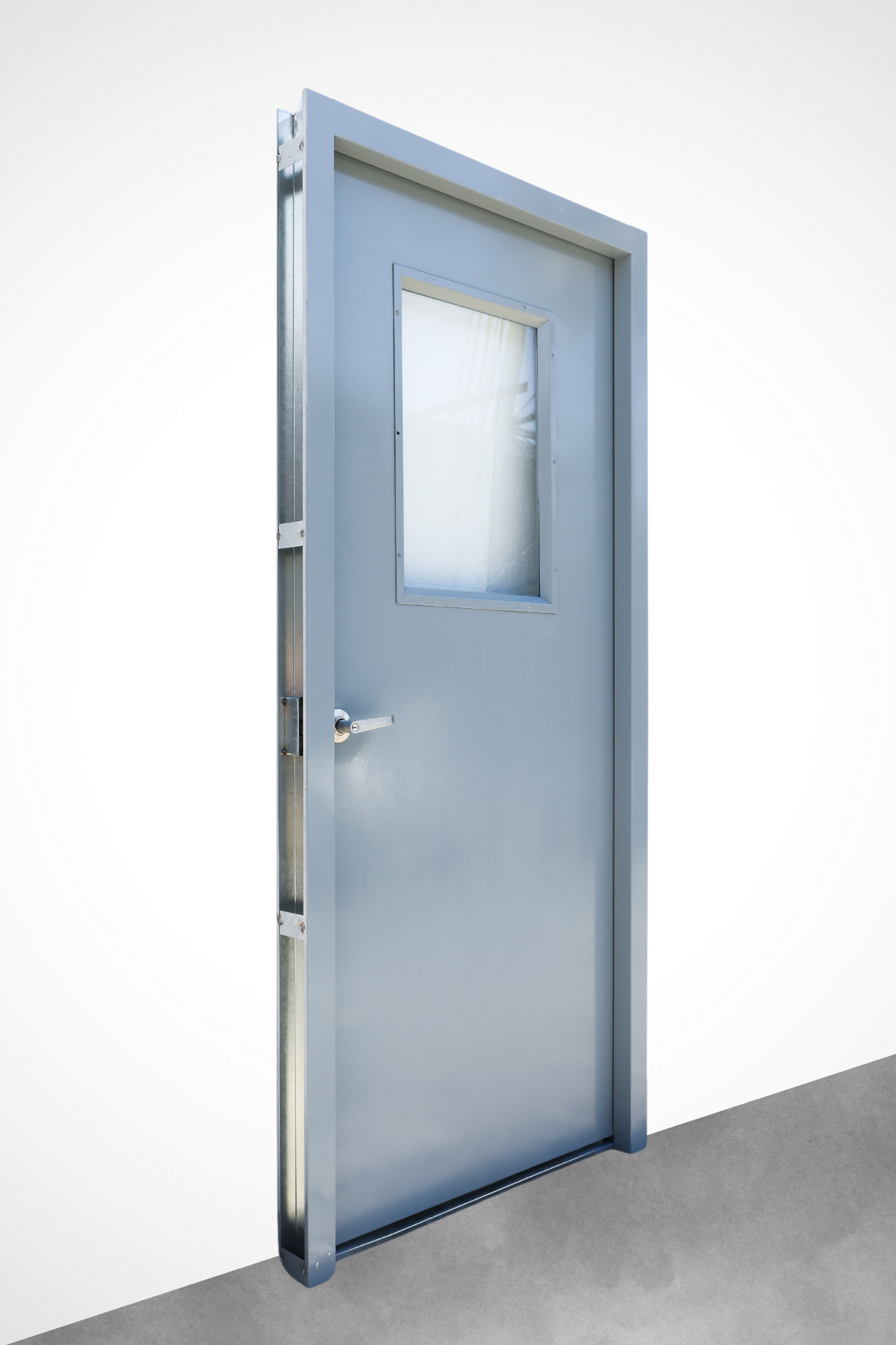 Plain Steel Door | With Big Glass