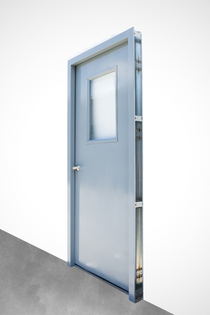 Plain Steel Door | With Big Glass