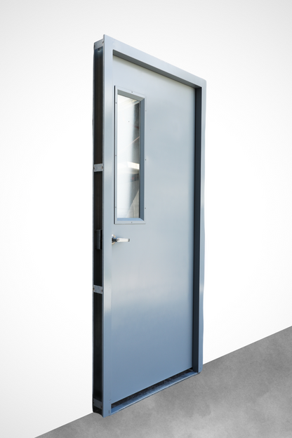 Plain Steel Door | With Small Glass